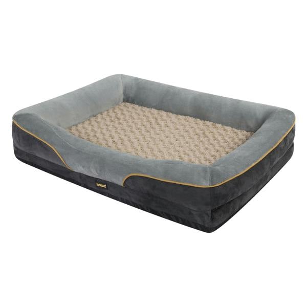 Skylos Dog Bed Orthopaedic Soft Pet Mattress Waterproof Washable Raised Bolster