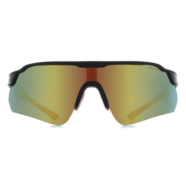 Relay Shield Unisex Matte Black and Red Red Revo Polarized Clearshot Sunglasses