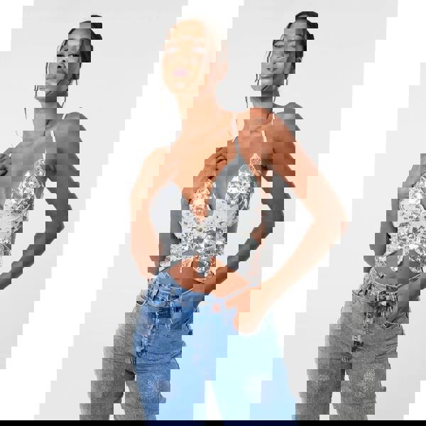 Pink Vanilla Butterfly Sequin Top