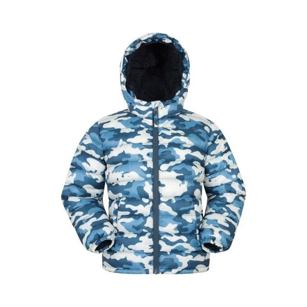 Mountain Warehouse Childrens/Kids Seasons Faux Fur Lined Padded Jacket - Blue