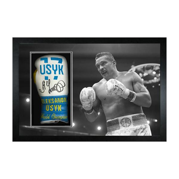 Oleksandr Usyk Signed Glove Iconic Frame