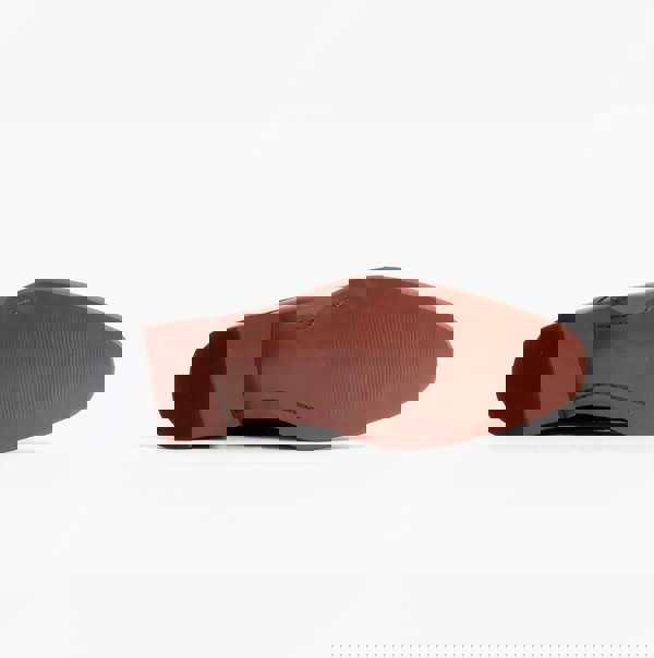 Goor HARVEY Mens Hi-Shine Gibson Shoes Navy