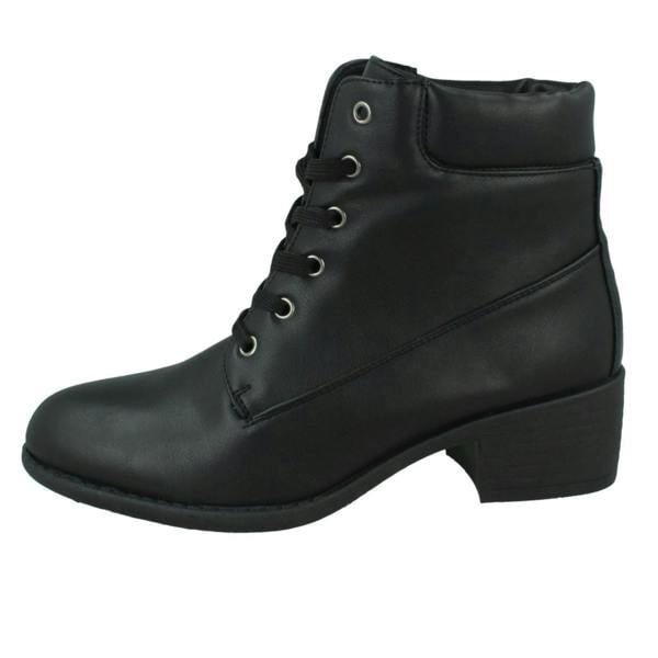 Spot On Ladies Spot On Lace Up Ankle Boot