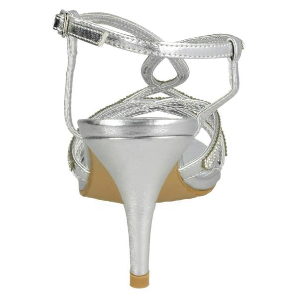 Spot On Ladies Spot On Diamante Sandals