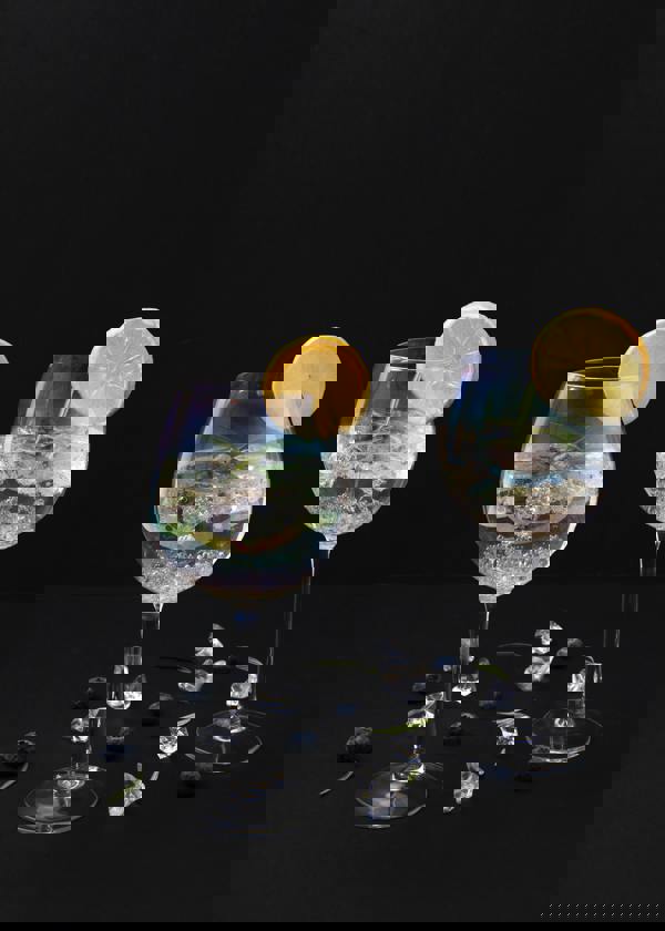 BarCraft Iridescent Gin Glasses, Set of 2, 500ml