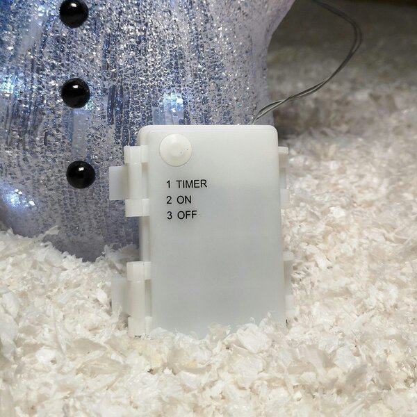 Samuel Alexander 27cm Battery Operated LED Light up Acrylic Christmas Snowman Decoration