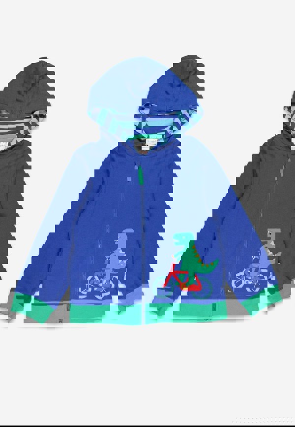 Organic Toys Bicycle Dinosaur Applique Hoodie - Toby Tiger