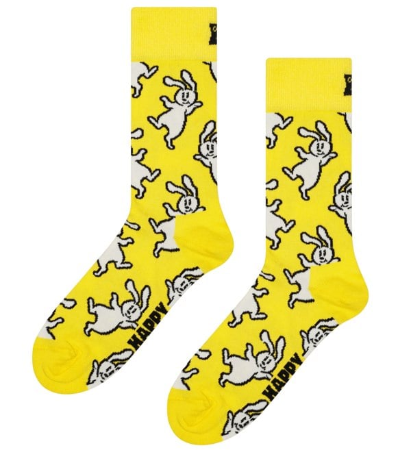 Happy SocksSocks SingleEaster Bunny Sock, YellowBoxers - and - Briefs.net
