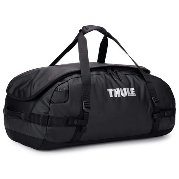 Thule Chasm 70L Duffel Bag Black Travel Luggage Backpack Recycled