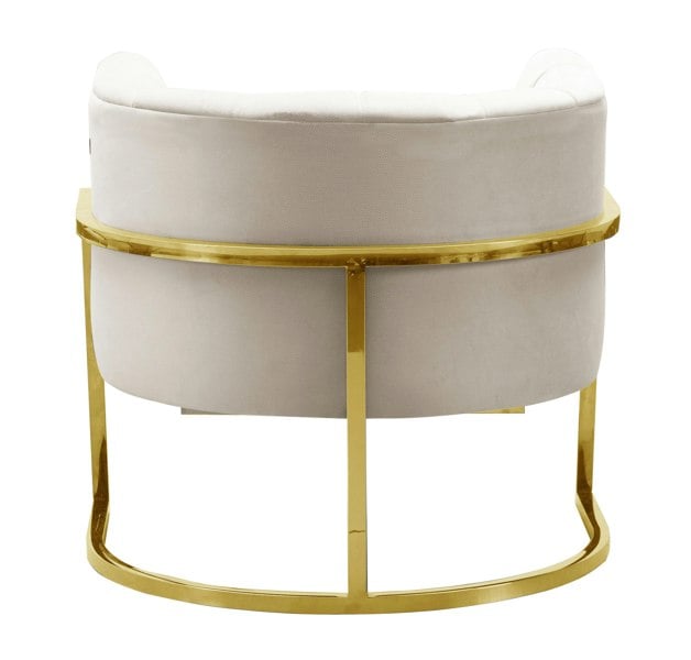 Furniture Edit Magnolia Spotted Cream Chair with Gold