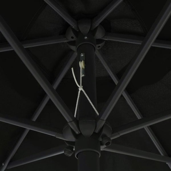 Berkfield Outdoor Parasol with Aluminium Pole 270x246 cm Black