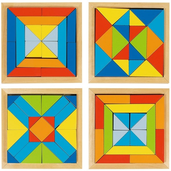 Goki Wooden 4 Piece World of Shapes Puzzle I
