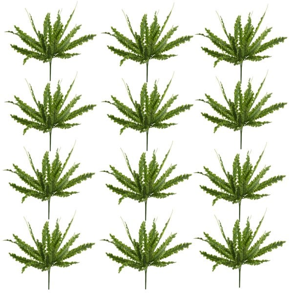 Leaf 12 x 40cm Artificial Crocodile Fern Plant