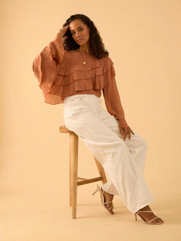 Rose & Nancy Isla Frill Blouse