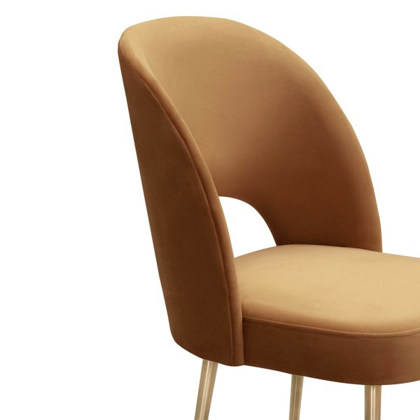 Furniture Edit Swell Cognac Velvet Chair