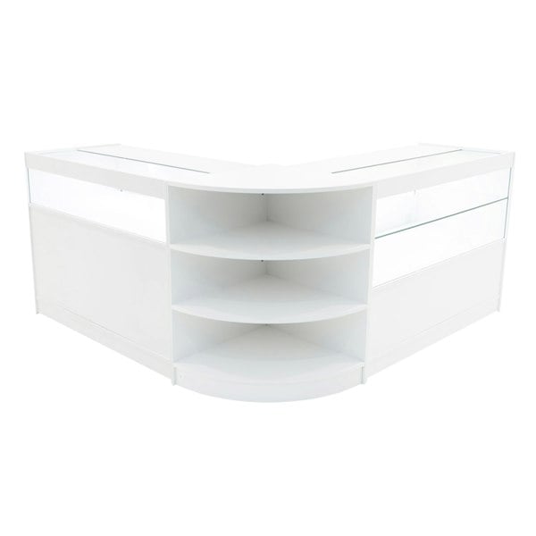 Monstershop Harmonia LED Shop Counter Set B1200, C1200 & LM60 - White