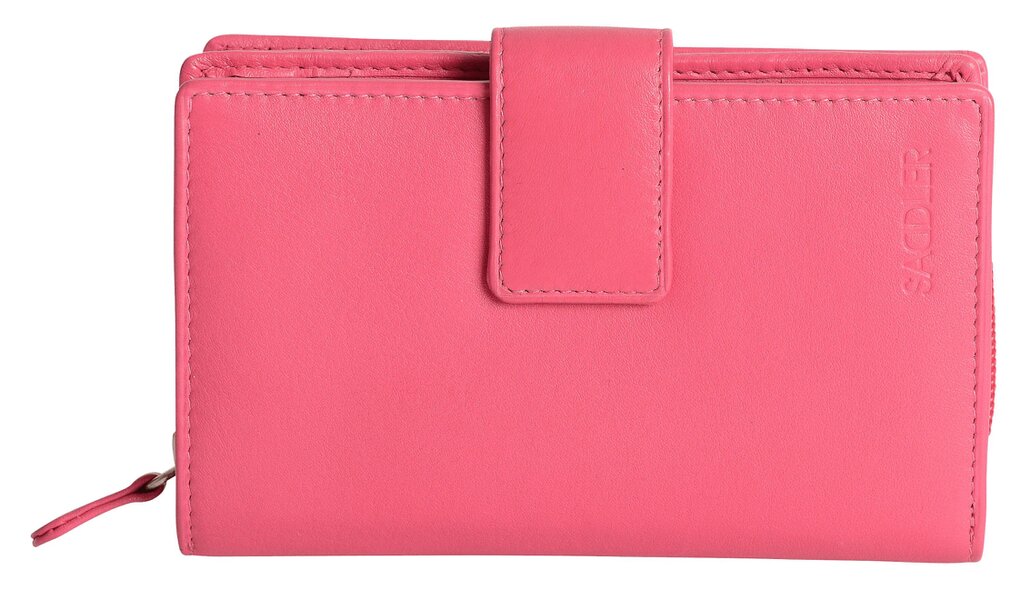 SADDLER GEORGIE Leather Double-Sided Purse - 13 Card Slots, Generous Space for Notes and Coins - RFID Protected