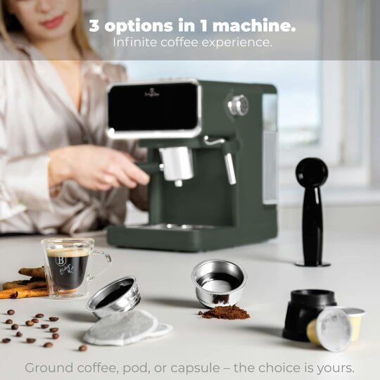 Berlinger Haus Digital Espresso Coffee Maker, 3 in 1 BH9850