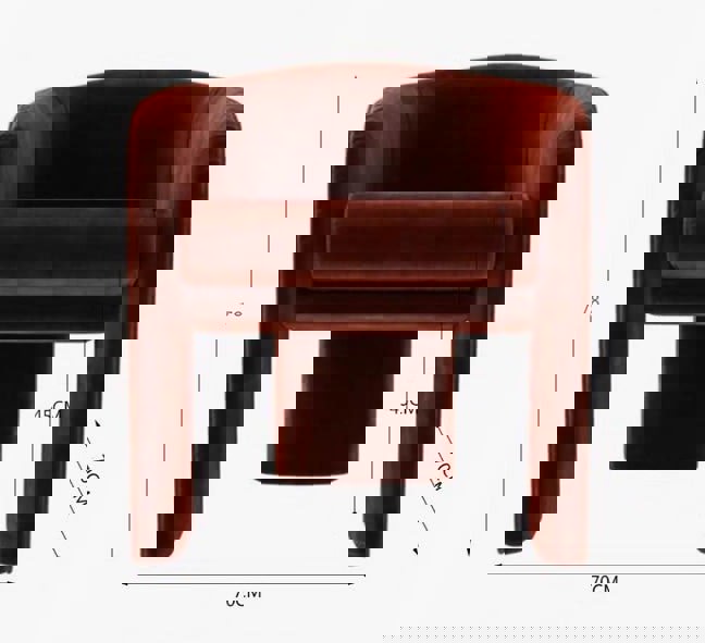 Milo Baughman Armchair, Velvet-Weilai Concept-Weilai Concept