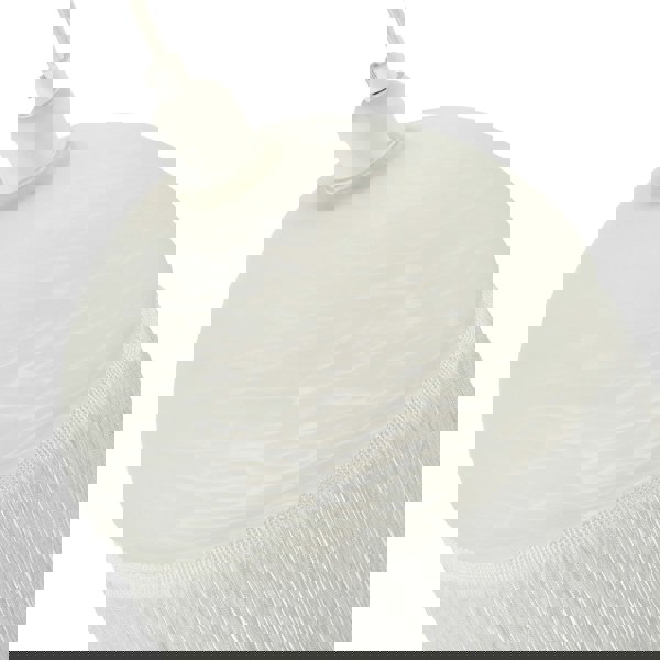 Traditional Opal White Domed Glass Pendant Shade with Long Tassels Image 3