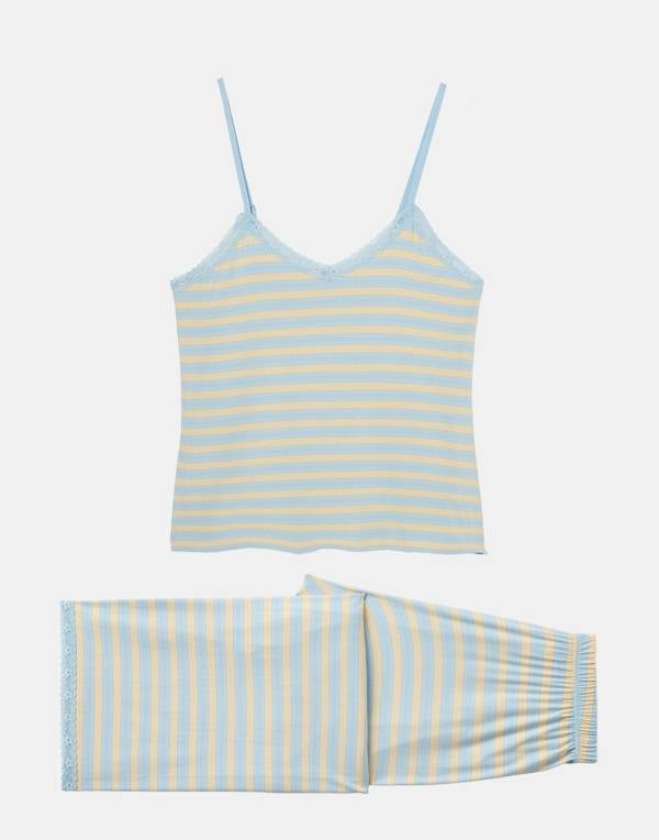 British Boxers Women's Bamboo Lace Camisole Pyjama Set – Cornish