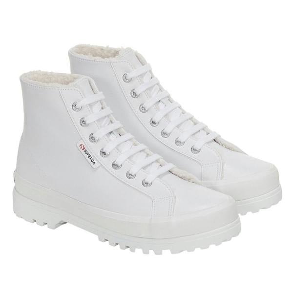 Superga Womens/Ladies 2341 Alpina Vegan Leather Trainers - Ice White