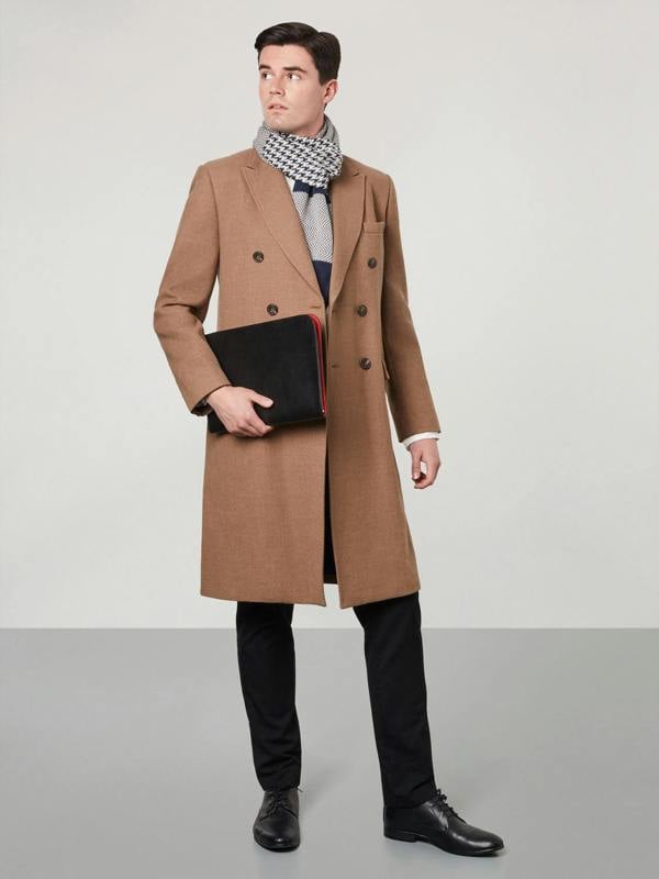 Serran London Double Breasted Coat - Brown