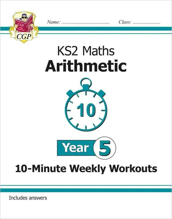 CGP KS2 Year 5 10-Minute Weekly Workout Bundle – Ages 9-10 (Maths, English, Arithmetic, Spelling and Vocabulary)
