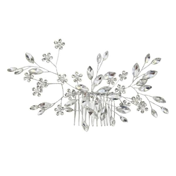 Gold Trip Crystal Flower Hair Comb