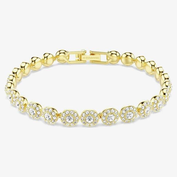 Swarovski Una Angelic Gold Tone Plated White Crystal Bracelet 5749386
