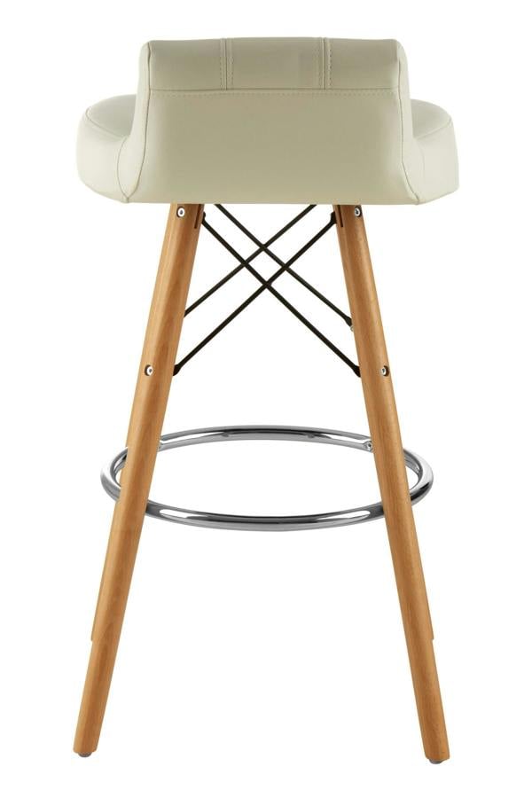 Interiors by Premier Stockholm White Leather Effect Bar Stool