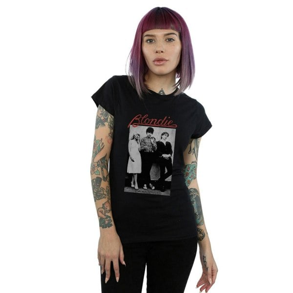 Blondie Womens/Ladies Distressed Band Cotton T-Shirt - Black