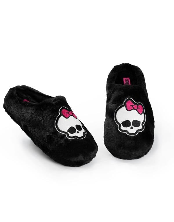 Monster High Womens Black Character Mule Slippers