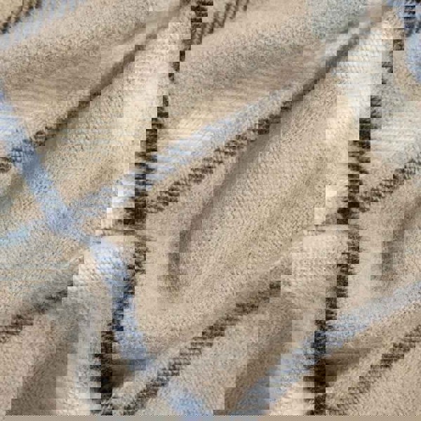 Heating & Plumbing London Evening Tales - Pure New Wool Blanket - Checkmate Latte