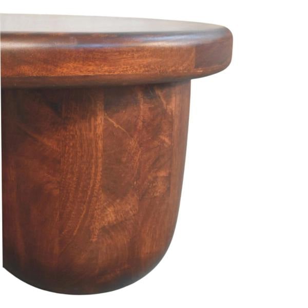 Artisan Furniture Solid Wood Clara Sculpted Coffee Table, Brown