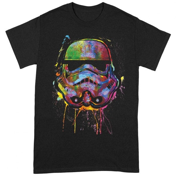 Star Wars Unisex Adult Paint Splatter T-Shirt - Black