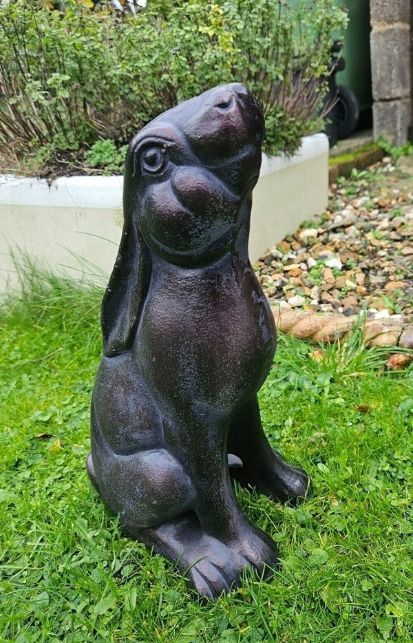 Inspirational Gifting Stargazing Hare Garden Sculpture Cast Iron Ornament