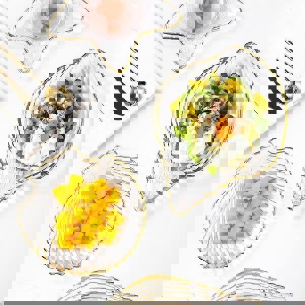 Ocean: A Set Of Four Plates, Glassware-Weilai Concept-Weilai Concept