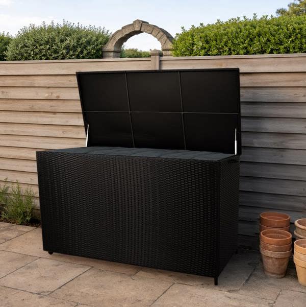 Jardi Rattan Cushion Storage Box 996L - Black