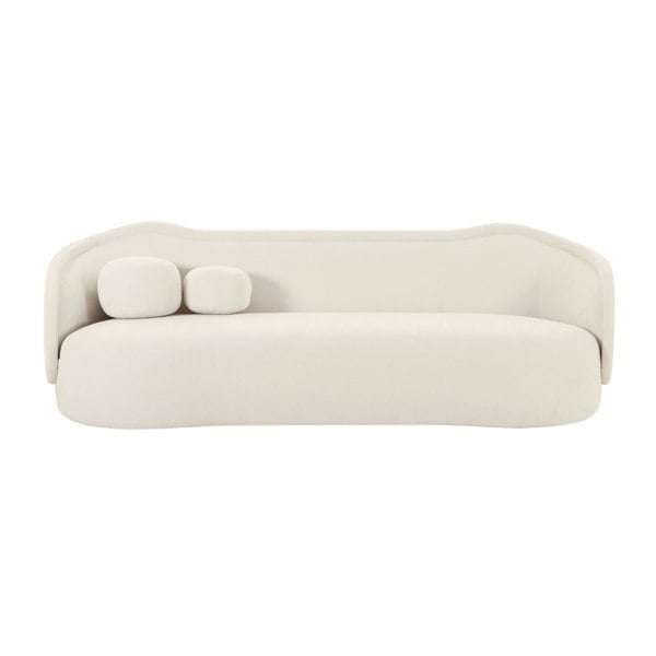 Furniture Edit Circe Cream Textured Velvet Sofa