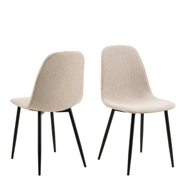 Wyld Haus Set of 4 Havdrup Beige Upholstered Dining Chairs
