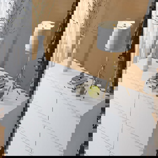 Carlton 6 Drawer Cabinet in Matt White