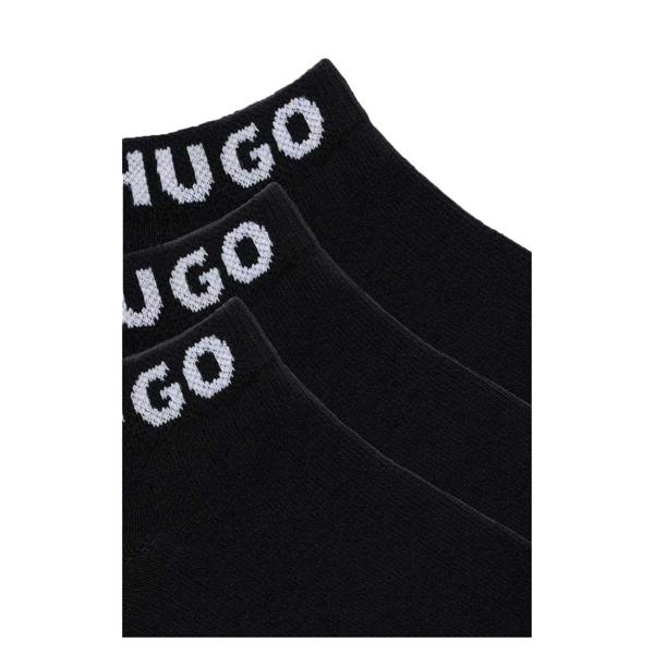 Hugo Unisex Adult Logo Ankle Socks (Pack of 3) - Black - 