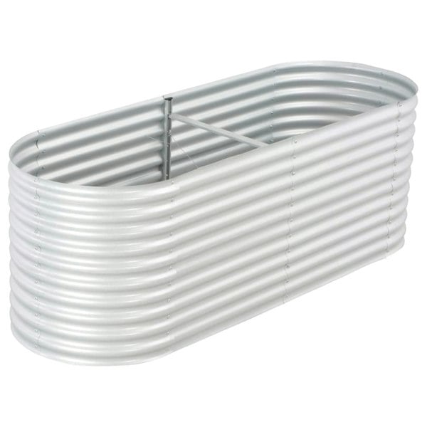 Berkfield Garden Raised Bed 240x80x81 cm Galvanised Steel Silver