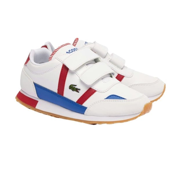 Lacoste Kids Partner Trainers - White/Red