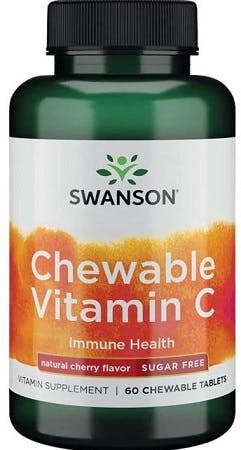 Swanson Chewable Vitamin C, Natural Cherry Flavour - 60 chewable tablets