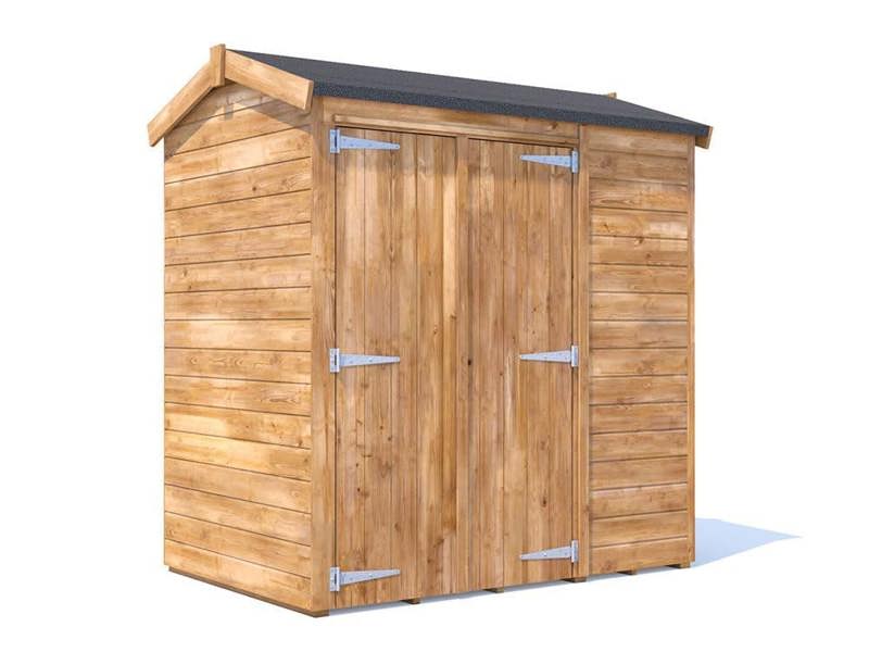 Dunster House Wooden Garden Shed 1.8 x 1.2m (6' x 4') 12mm Walls Apex Roof, Superfelt Overlord Modular