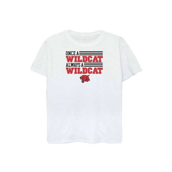 Disney Womens/Ladies High School Musical The Musical Once A Wildcat Cotton Boyfriend T-Shirt - White