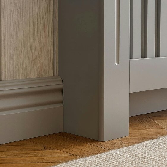 Neo Grey Decorative Wooden Radiator Cover Medium