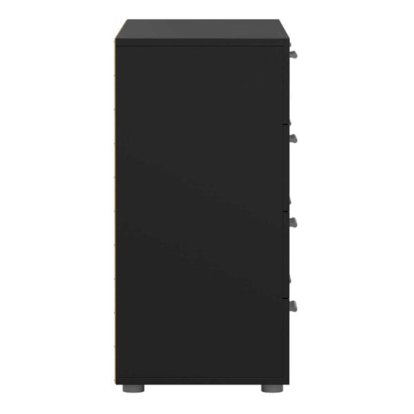 Wyld Haus Daejeon Black Wooden Wide Chest 8 Drawers